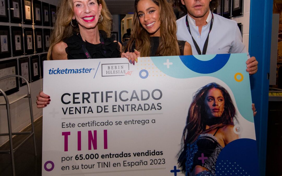 Ticketmaster y la gira de TINI por España: 65.000 entradas vendidas